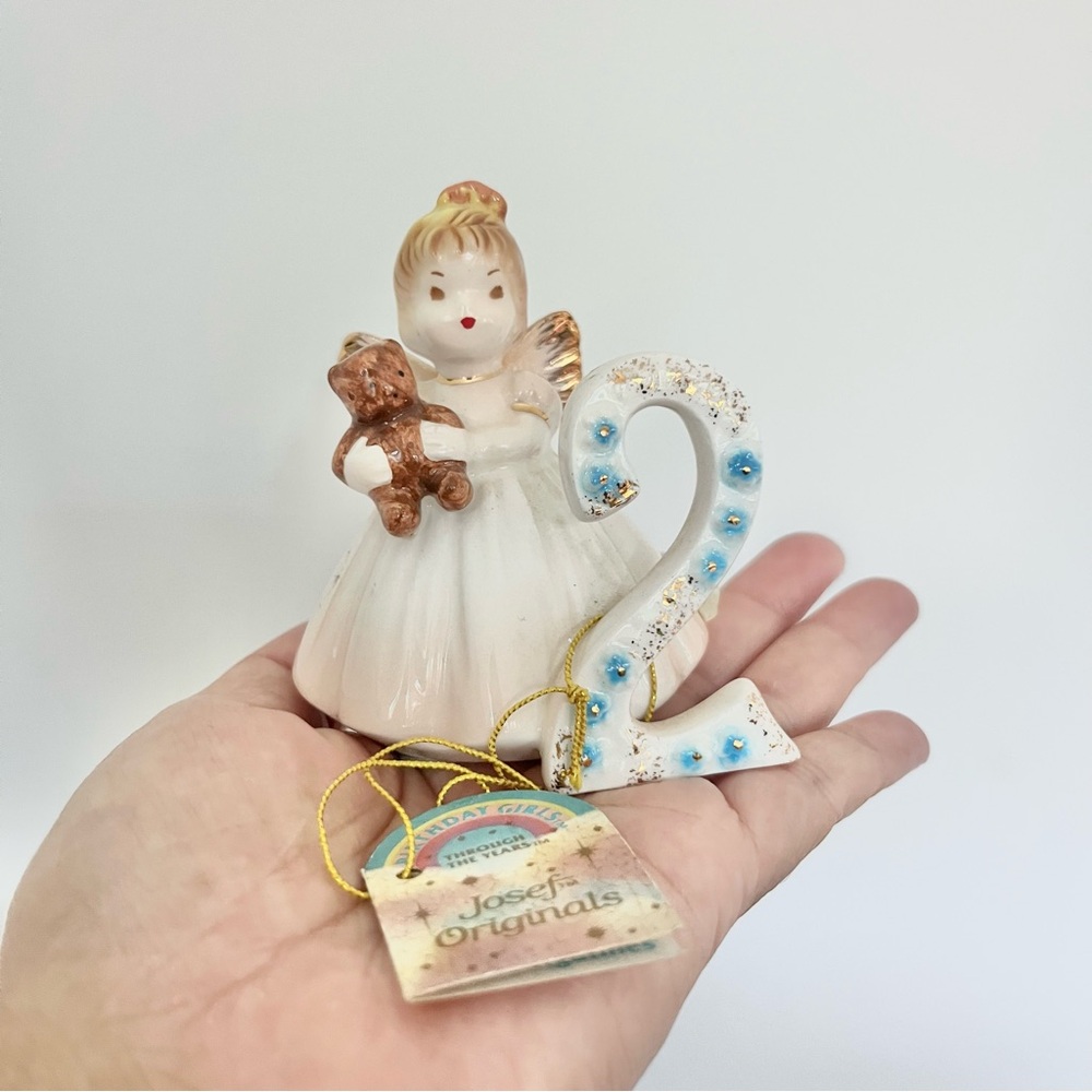 Josef Originals Vintage Ceramic Birthday Girl Collectible Figurine #2 Pink 1989